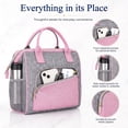 thumbnail image 6 of Insulated Lunch Bag for Women, Large 12L Reusable Cooler Lunch Box for Work, Office, Picnic, Leakproof Tote with Shoulder Strap, 6 of 10