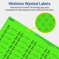 thumbnail image 5 of Avery Printable Rectangle Labels, Neon Green, 0.5" x 1.75", 2,400ct, 5 of 11