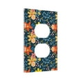 thumbnail image 2 of Kll Blue Floral Wall Plate,Gloss Finish,Standard Size 1 - 5" X 3", Polycarbonate Thermoplastic,Electric Receptacle Plug Covers, 2 of 8