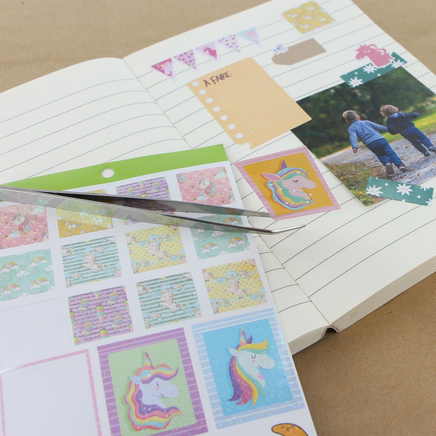 CRAFTY & CO. Unicorn Magic Sticker Book 1355 pcs, GIRL STICKERBOOK