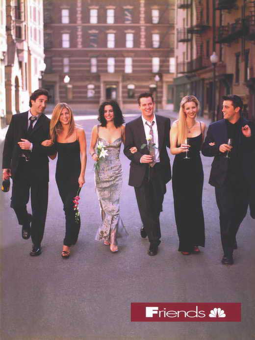 FRIENDS ~ CITY CAST POSTER 24x36 TV Aniston Perry LeBlanc Cox Kudrow Schwimmer 