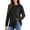 Black, variant on Women's Classic Black Kint Long Sleeve Tee – Extended Hem Round Neck Lounge Top