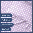 thumbnail image 5 of CGK Linens 4-Piece Cute & Cozy Kids Sheet Set - Full Size Kids Bedding With Vibrant Designs For Boys, Girls, Teens, Toddler, Dots Purple, 5 of 7
