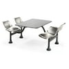 OFM Model 1005-SS Cluster Seating Table with 30" Stainless Steel Top and Seats