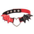 thumbnail image 4 of Gargantilla Collar Punk Salvador Cadena de Clavícula amor corazón negro rojo, 4 of 10
