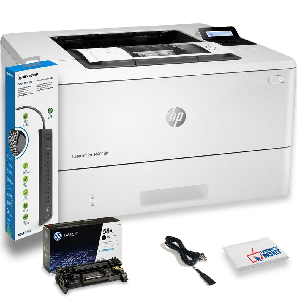 HP LaserJet Pro M404n Monochrome Laser Printer Bundle