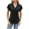 thumbnail image 1 of Hauts à Imprimé Mode pour Femmes, Manches Courtes, Chemisier Ample, T-Shirt Amusant à Col Rond, 1 of 4