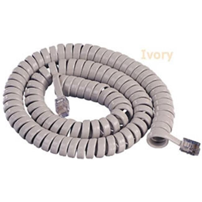 LOT of 3 PREMIER PT-HCPP-4-12BLK 12-Feet Extended Curly Coil Handset Phone Cords 