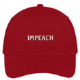 thumbnail image 1 of Trendy Apparel Shop Impeach Embroidered Soft Crown 100% Brushed Cotton Cap, 1 of 2