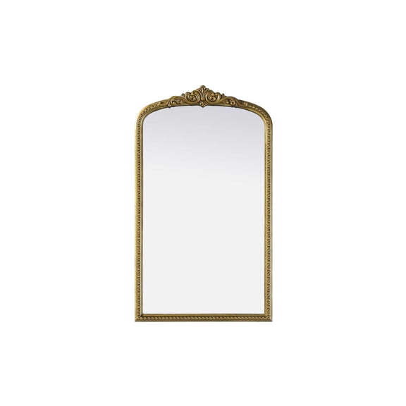 Elegant Decor Naomi Vintage Resin Mirror 24x42 in Antique Brass