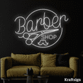 thumbnail image 3 of Craftnamesign Barber Shop Neon Sign, Haircut LED Sign, Hair Salon LED Signage, Barber Sign, 3 of 3
