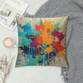 thumbnail image 2 of COMIO  Splash Ink Graffiti Throw Pillow Cushion Covers Color Background of Paint Splashes Decorative Square Accent Pillow Case, 2 of 5