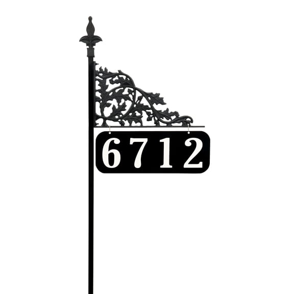 Address America  Oak Address Sign - 47" Pole