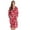 Red - Tossed Holiday, variant on Dreamcrest Women’s Snap-Front House Coat Flannel Duster Robe with Pockets (Leopard, 1X)