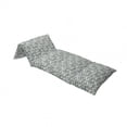 thumbnail image 4 of Modern Floor Pillow Lounger Cover, Geometric Morrocan Mediterrain Style Dots Ornamental Details Image Print, Nap Mat Printed Fabric Case for 5 Pillows, 88" x 36", Blue and White, by Ambesonne, 4 of 5