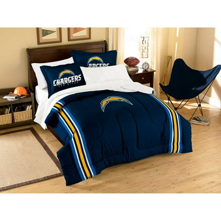 NFL Applique 3-Piece Bedding Comforter Set, San Diego Chargers