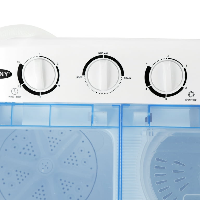 Zeny Portable Compact Mini Twin Tub Washing Machine Washer XL 17.6lbs  Capacity With Wash and Spin Cycle, Built-in Gravity Drain - Walmart.com