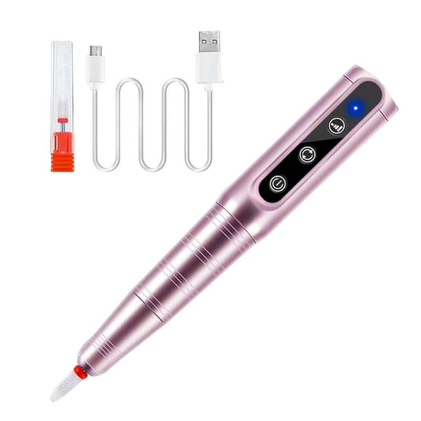 Taladro de uñas acrílico profesional, taladro de uñas eléctrico USB, kit de uñas eléctrico portátil para uñas de salón ,