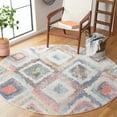 thumbnail image 2 of SAFAVIEH Phoenix Benson Geometric Area Rug, Blue/Red, 6'7" x 6'7" Round, 2 of 8