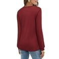 thumbnail image 5 of Womens Summer Tops Long Sleeve Tops with Pocket Compression Women Girl Apparel Silk Tunic Women T Shirt for Loose Fit Girls Size 1 Workout Long Sleeve Top Oversized Flannel Lightweight Womens XXL, 5 of 6