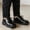 Black, variant on Zecgelong Boys Low Heel Lace Up British Dress Shoes Little Kid Big Kid 4-13 Years Classic Performance Breathable Footwear