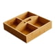 thumbnail image 3 of Caja de madera para frutas secas, bandeja para aperitivos con 4 rejillas de comedor para fiesta, cuenco para dulces, regalo de calentamiento de casa 25x25x6.5cm perfecl bandeja de golosinas, 3 of 8