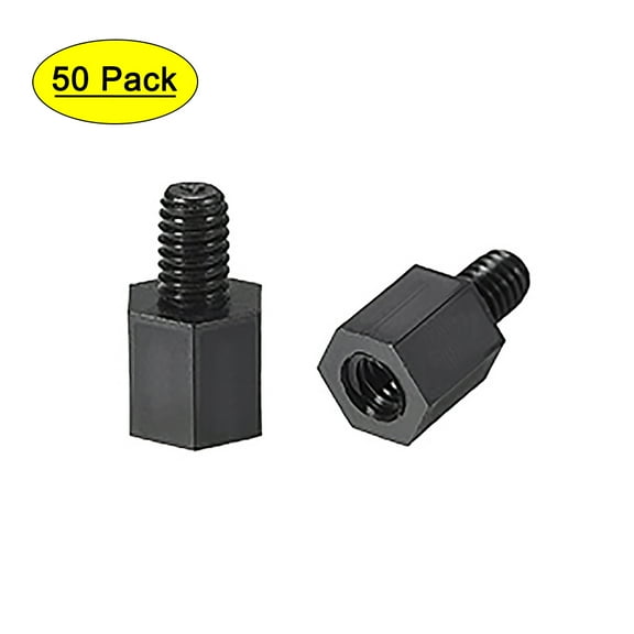 M4x6mm 6mm Male to Female Hex Nylon Spacer Standoff 50pcs