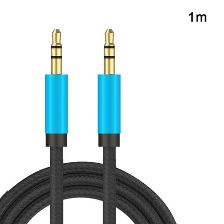 HiFi for Xiaomi Laptop Nylon Woven Car Headphone Computer Audio Cables Male to Male Aux Cable 3.5mm Jack 1M