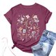 thumbnail image 1 of MKLEKYY Camisetas Para Mujer Camiseta Corta Con Estampado Floral Para Mujer, Cuello Redondo, Manga Corta, 1156 Talla M, 1 of 3