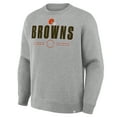thumbnail image 4 of Men's Fanatics Heather Gray Cleveland Browns Direct Handoff Legacy Pullover Sweatshirt, 4 of 5