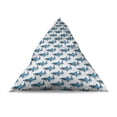thumbnail image 4 of Sea Animals Lounger Chair Bag, Fierce Predator Wild Shark Swimming Sharp Teeth Bite Nautical Theme Pattern, High Capacity Storage with Handle Container, Lounger Size, Blue White, by Ambesonne, 4 of 5