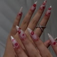 thumbnail image 2 of Exprimidor de uñas Sutaozhi para San Valentín, labios largos de color rojo almendra, 24 unidades, 2 of 7