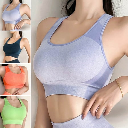 

Honrane Sports Bra Push Up Breathable Comfortable Elastic Intimacy Support Breast U Neck Wide Shoulder Strap Sports Vest Bra Daily Wear Clothes