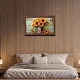 thumbnail image 5 of ZHONGYUTONG Rustic Sunflower Canvas Wall Art Farmhouse Yellow Flower Pictures Country Floral Painting Print for Bathroom Decor Framed (12.00" x 18.00"), 5 of 5