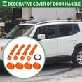 thumbnail image 2 of Unique Bargains Exterior Door Handle Cover Set, Decoration Trim for Jeep Renegade 2015-2021, ABS, Orange, 1 Set, 2 of 6