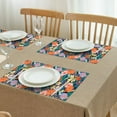 thumbnail image 3 of Pioneer Flower Floral Print Pattern Summer Placemats Table Placemats Set Of 4-Linen Kitchen Washable Placemats Table Mats 12x18 Inch Non-Slip Heat Resistant, 3 of 5