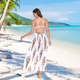 thumbnail image 7 of FORMRS Womens Beach Sarong Semi-Sheer Bikini Wrap Skirt Swimsuit Cover-ups, Brown Ice Cream Pattern, 7 of 7