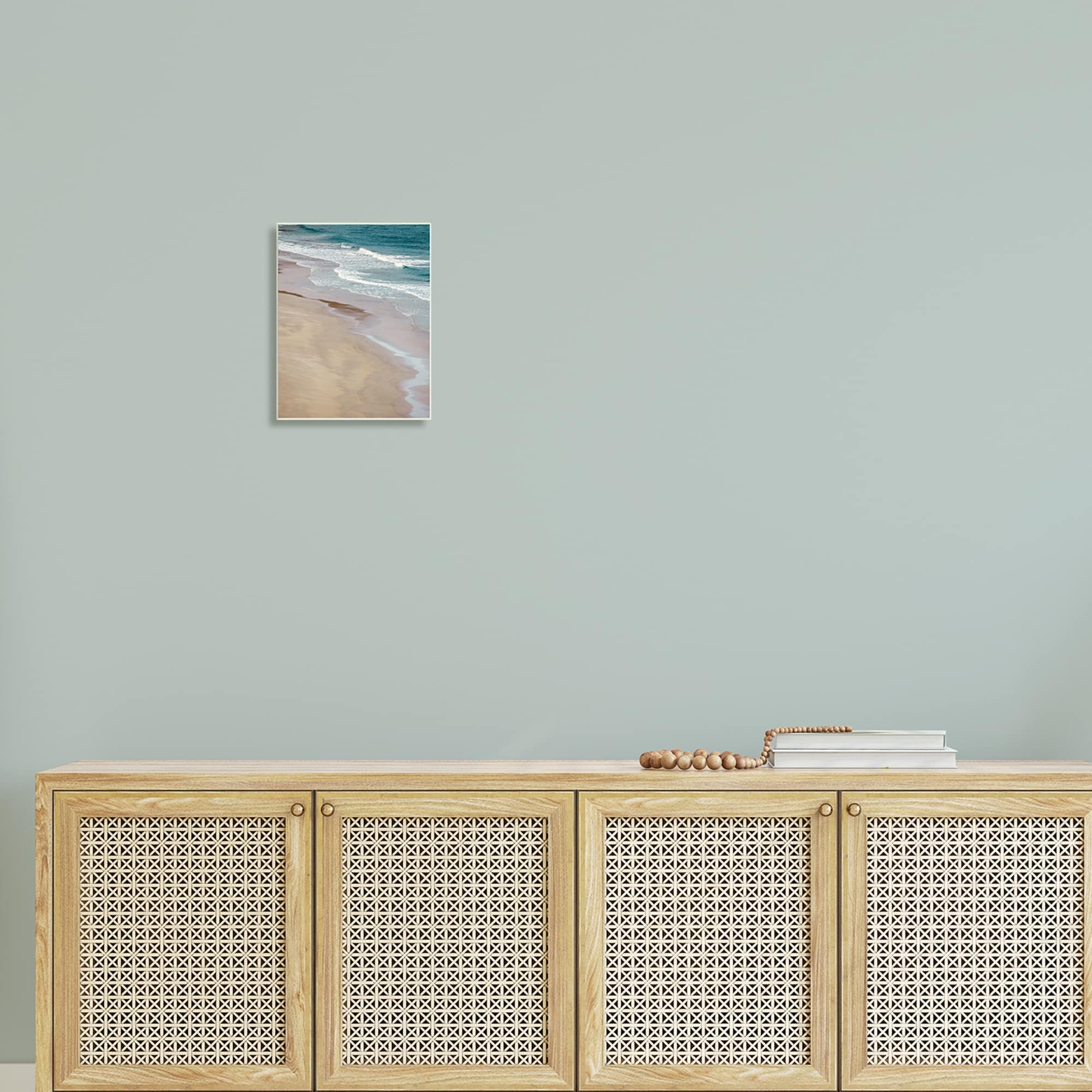 Stupell Industries Aerial View Ocean Water Foamy Coast Beach Photograph Unframed Art Print Wall Art, Design by Danita Delimont