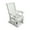 White, variant on Innovaze Wooden Patio Glider for One Person with Cupholders, High Backrest and Deep Contoured Seat, Solid Fir Wood (Teak Tone)