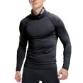 thumbnail image 1 of Hombres Fitness manga larga ajustado deporte sólido Casual secado rápido pulóver Tops blusa Pompotops  oipoqjl7801, 1 of 6