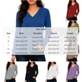 thumbnail image 3 of SHTXOZHI Women's Long Sleeve Tops Trendy Pullover Knitted V-Neck Shirts Casual Solid Color Fall Winter Base Layer Sweaters, 3 of 7
