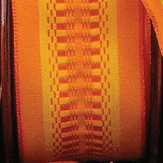 The Ribbon People Orange and Yellow Woven Wired Craft Ribbon 1.5" x 54 Yards