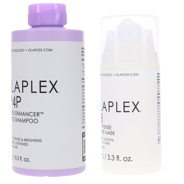 Olaplex No.4p Blonde Enhancer Toning Shampoo 8.5 oz & No. 8 Bond