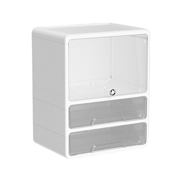 Organizador de escritorio elegante con tapa abatible y caja de almacenamiento de escritorio suave y resistente al desgaste