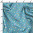 thumbnail image 2 of Soimoi Blue Rayon Fabric Wild Animal Print Sewing Fabric BTY 56 Inch Wide, 2 of 5