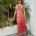 thumbnail image 6 of Red Brick Stone Wall Grass Sleeveless Dress Dresses Women Summer Evening Dresses Ladies Bohemia Long Dresses, 6 of 9