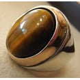 thumbnail image 4 of Tiger Eye Mens Ring, Natural Tiger Eye Ring, Birthstone Ring, Silver Jewelry, 925 Silver Ring, Birthday Gift, Heavy Mens Ring, Arabic Design, Ottoman Style Ring, Christmas, Turkey Mens Signet Ring, 4 of 4