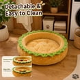 thumbnail image 6 of Luckky 3 In 1 Hamburger Dog Bed, Soft Cute Detachable Washable Plush Dog Cat Nest with Interactive Accessories, Easy‑to‑Clean Durable Household Supply for Small Medium Pet Relief（XL）, 6 of 9