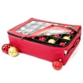 thumbnail image 2 of Northlight 2-Tray Red Christmas Ornament Storage Bag - Holds up to 48 Ornaments, 2 of 6