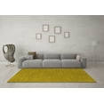 thumbnail image 3 of Ahgly Company Indoor Round Solid Yellow Modern Area Rugs, 7' Round, 3 of 4